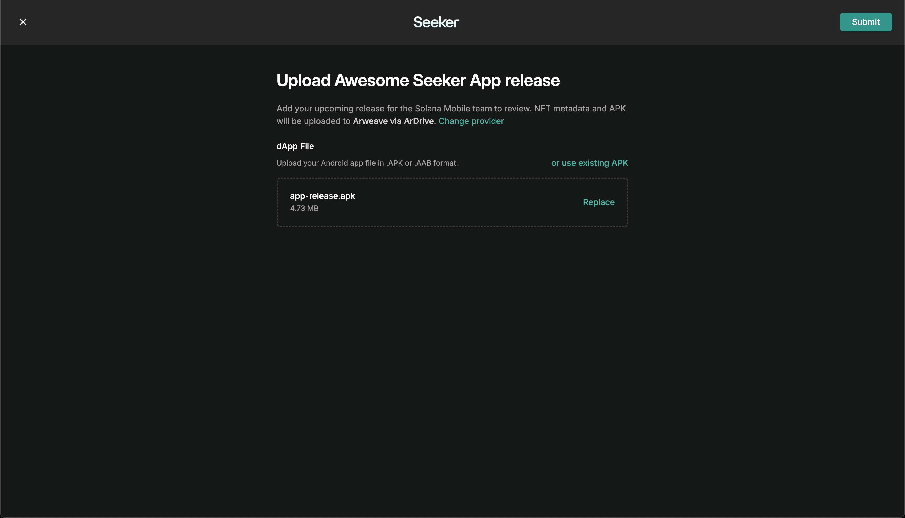 dApp details screenshot